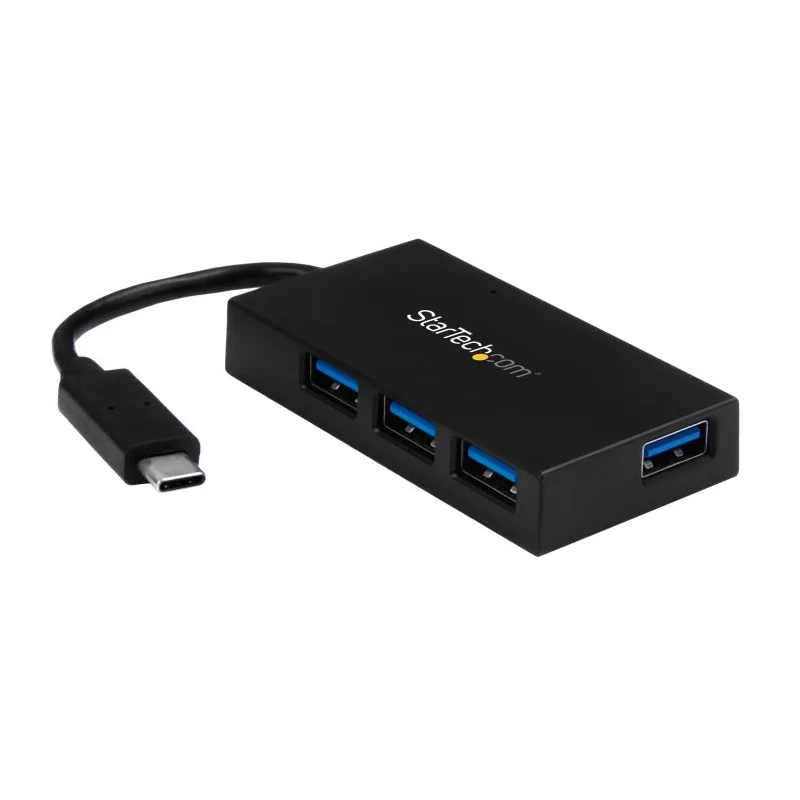 RS PRO 4 Port USB 3.0 USB Hub USB Powered with External 20W Adapter 74mm x 39mm x 13mm HB30C4AFS