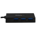 RS PRO 4 Port USB 3.0 USB Hub USB Powered with External 20W Adapter 74mm x 39mm x 13mm HB30C4AFS