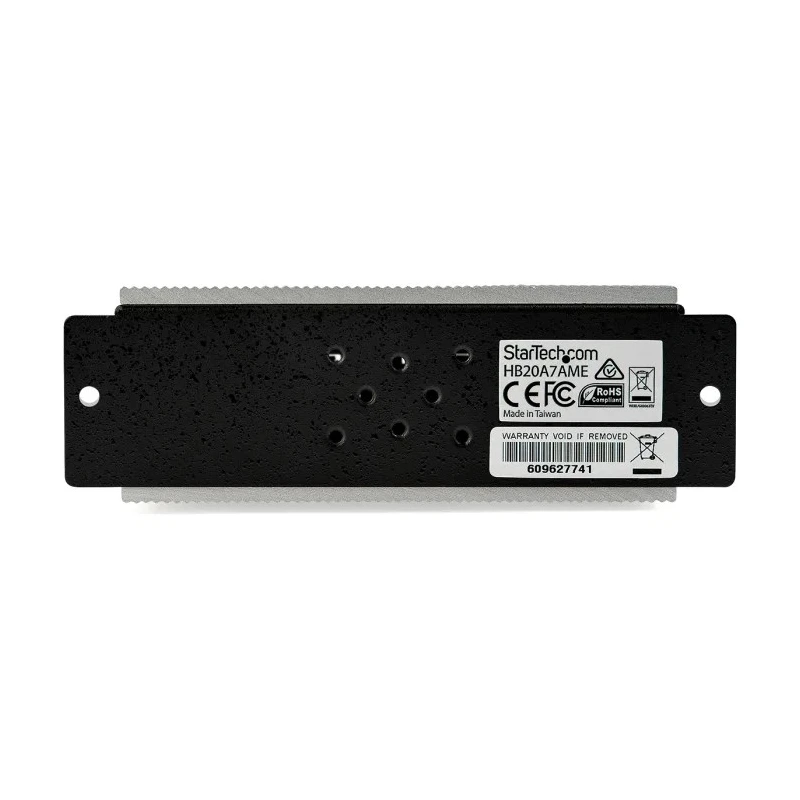 StarTech.com 7 Port USB 2.0 USB Hub, Terminal Connector Powered, 132mm x 42mm x 132mm HB20A7AME
