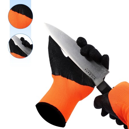 Buy Robustt Orange/Black Nitrile Gloves 500-Pack at Best Price