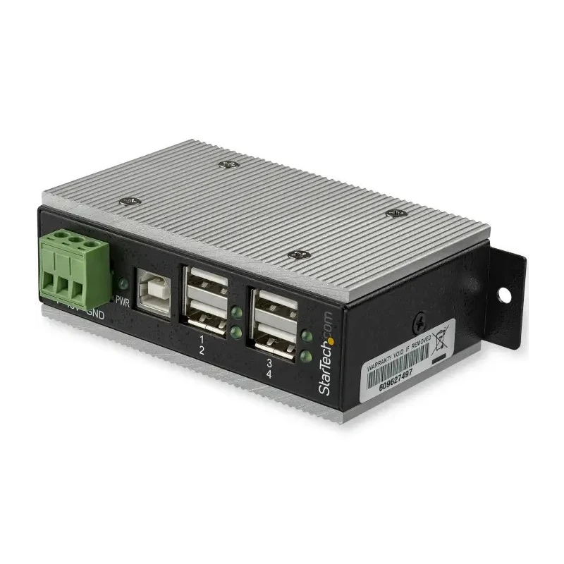 StarTech.com 4 Port USB 2.0 USB Hub Terminal Connector Powered Compact Enclosure 95 mm x 32 mm x 95 mm HB20A4AME