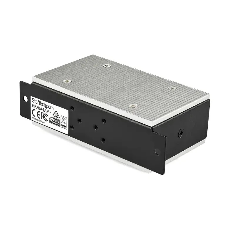 StarTech.com 4 Port USB 2.0 USB Hub Terminal Connector Powered Compact Enclosure 95 mm x 32 mm x 95 mm HB20A4AME