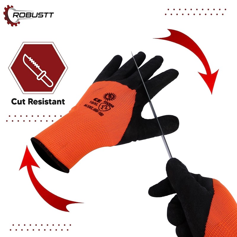 Buy Robustt Orange/Black Nitrile Gloves 500-Pack at Best Price