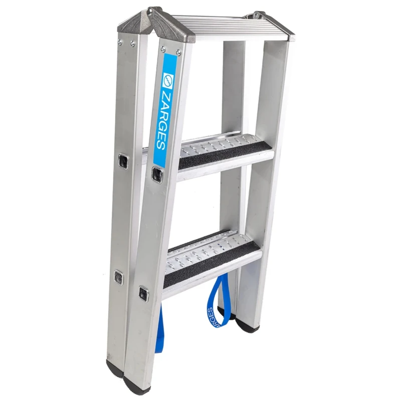 Zarges Aluminium 3 Steps Step Ladder, 0.88 m Open Length 41549