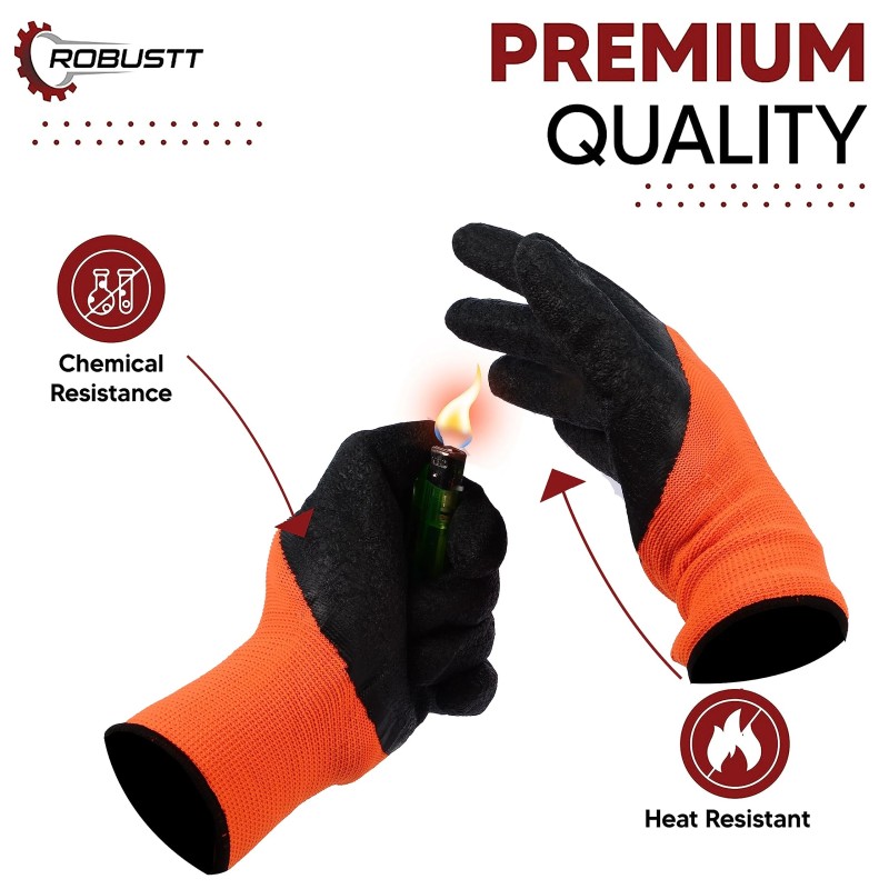 Buy Robustt Orange/Black Nitrile Gloves 500-Pack at Best Price