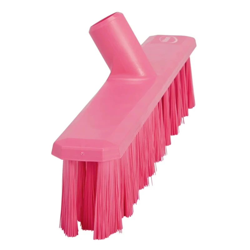 Vikan Push Broom Pink With Polyethylene Terephthalate Bristles Medium Hardness Width 50mm Depth 400mm Model 31731