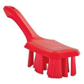 Vikan Red Scrubbing Brush 37 mm Bristle Length, Overall Length 260 mm, Width 70 mm, Height 10 mm 41794