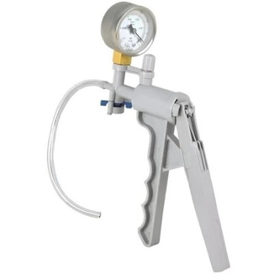 Hand Vacuum Pump Plastic With Gauge for lab image-1