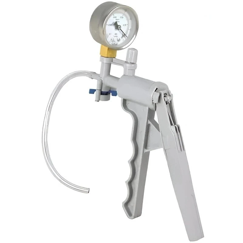 Hand Vacuum Pump Plastic With Gauge for lab image-1