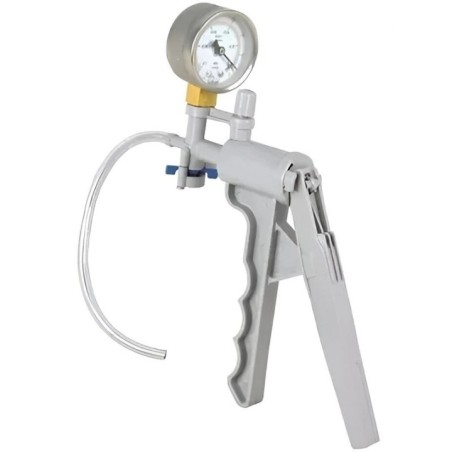 Hand Vacuum Pump Plastic With Gauge for lab image-1