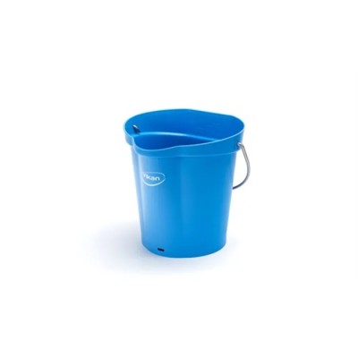 Vikan 6L Plastic Blue Round Bucket with Handle 56883