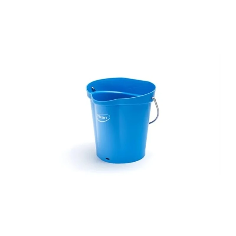 Vikan 6L Plastic Blue Round Bucket with Handle 56883