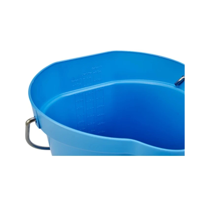 Vikan 6L Plastic Blue Round Bucket with Handle 56883