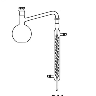Distillation Apparatus 500ml Flask & 200mm Graham Condenser Lab image-1