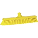 Vikan Push Broom Yellow for Dry Areas, Wet Areas, Hard Bristles, 410mm Width 31746