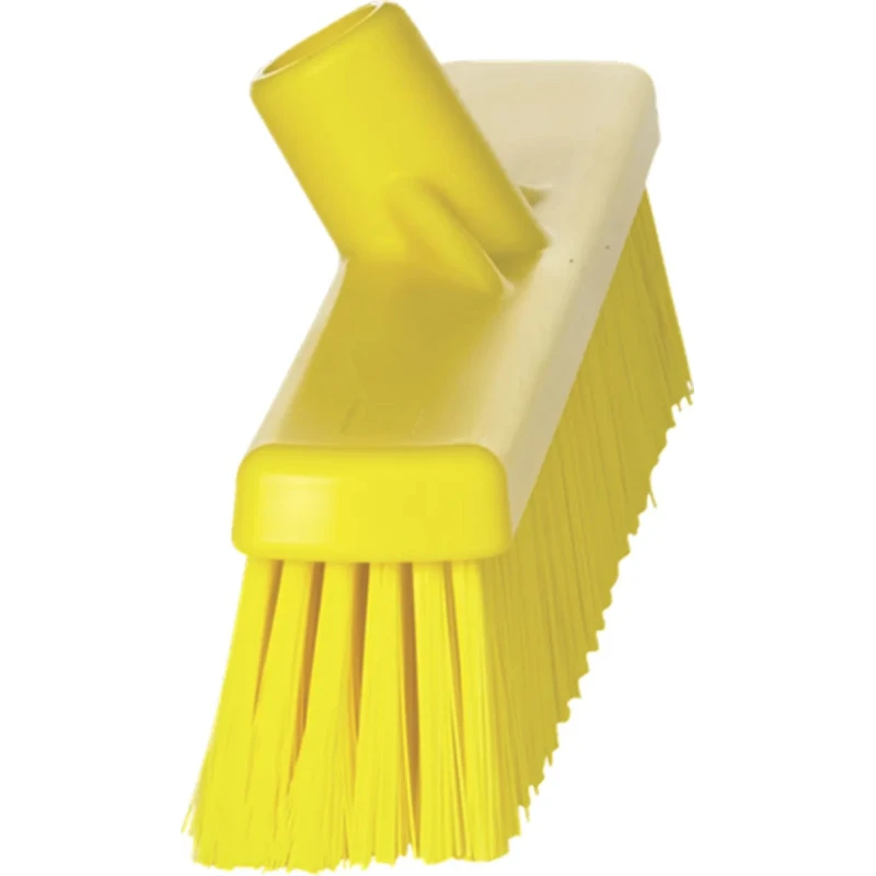 Vikan Push Broom Yellow for Dry Areas, Wet Areas, Hard Bristles, 410mm Width 31746