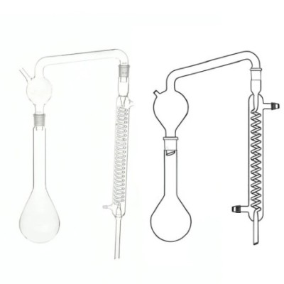 Ammonia Distillation Apparatus 500ml Kjeldahl Flask Lab image-1