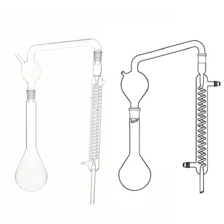 Ammonia Distillation Apparatus 500ml Kjeldahl Flask Lab image-1