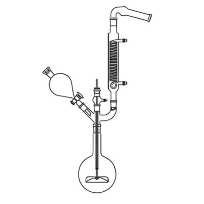 Reflux Stirrer Assembly 1000ml Round Bottom Flask Three Neck Lab image-1