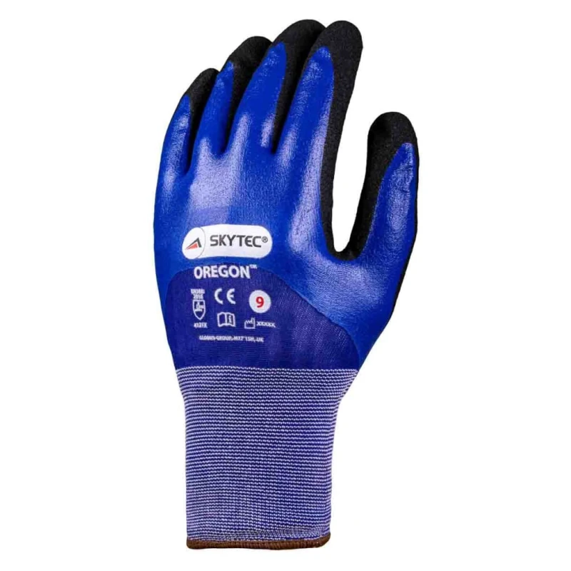 Skytec Black Blue Work Gloves Size 10 Abrasion Cut Puncture Tear Resistant SKG00002D