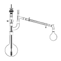 Reaction Assembly 500ml Round Bottom Flask Two Neck Stirrer Lab image-1