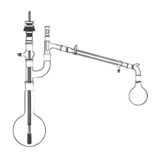 Reaction Assembly 500ml Round Bottom Flask Two Neck Stirrer Lab image-1