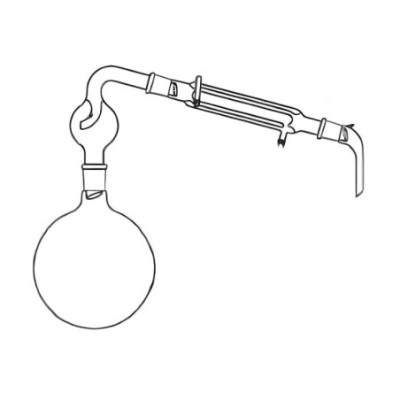 Distillation Assembly R.B. Flask Splash Head & Condenser Lab image-1