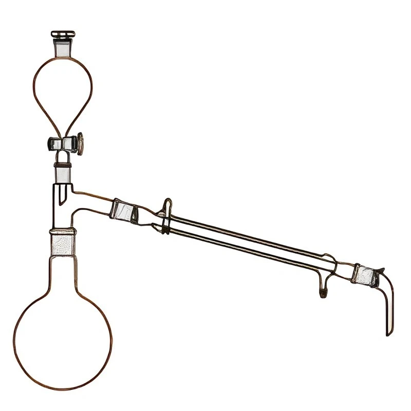 Distillation Apparatus 500ml Round Flask Liebig Condenser Lab image-1