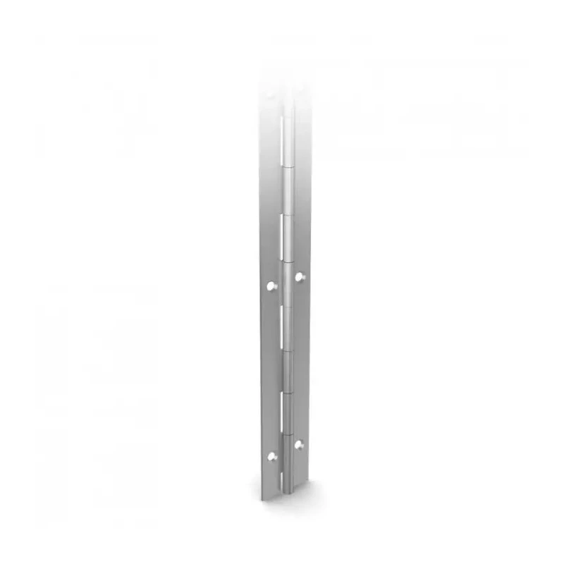Pinet Raw 304 Stainless Steel Piano Style Hinge with Knuckle Pin, 2.04 m Length, 44 mm Width, 2 mm Thickness 4213770