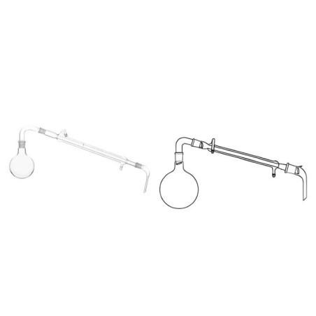 Distillation Apparatus Round Bottom Flask Liebig Condenser Lab image-1