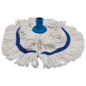 RS PRO Yarn Blue Mop Head Screw Fitting Yarn Mop Head 182g Dry Weight Socket Colour Blue 201-9580