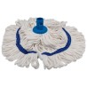 RS PRO Yarn Blue Mop Head Screw Fitting Yarn Mop Head 182g Dry Weight Socket Colour Blue 201-9580