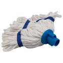 RS PRO Yarn Blue Mop Head Screw Fitting Yarn Mop Head 182g Dry Weight Socket Colour Blue 201-9580