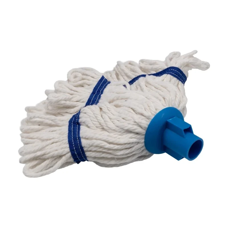 RS PRO Yarn Blue Mop Head Screw Fitting Yarn Mop Head 182g Dry Weight Socket Colour Blue 201-9580