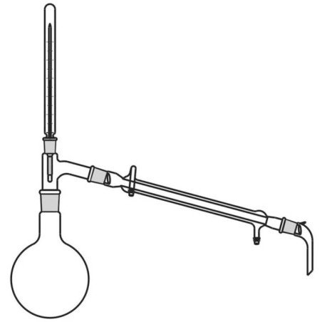 Preparation Assembly Round Bottom Flask Still Head Condenser Lab image-1