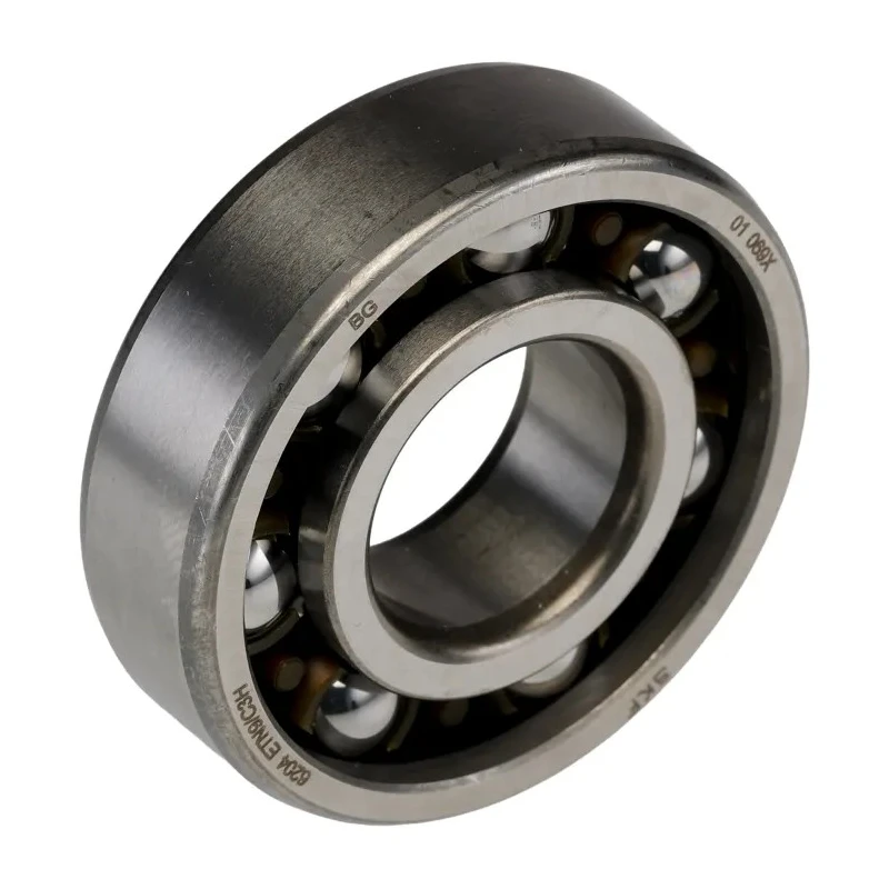 SKF Single Row Deep Groove Ball Bearing 20 mm ID, 47 mm OD, 14 mm Width, Non-Metallic Cage, Open Type 6204 ETN9/C3H