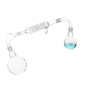  Vacuum Distillation 1000ml Round Bottom Flask & Coil Condenser Lab image-2