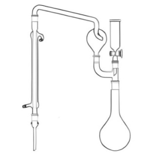 Kjeldahl Dist Assembly 500ml Kjeldahl Flask Two Neck Adapter Lab image-1