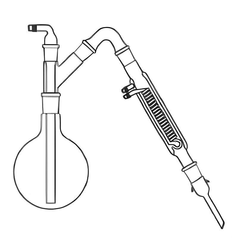 Steam Distillation Assembly 1000ml Round Flask Two Neck Lab image-1