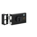 Dom Metalux Black Steel Rim Lock Key Unlock Left Hand 140 x 88 mm 9772 - FE97722070