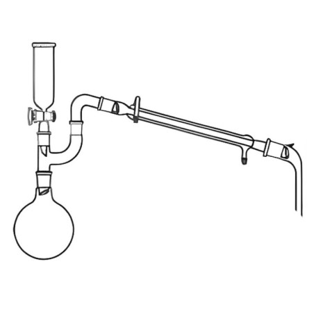 Recovery Assembly 250ml Round Bottom Flask Two Neck Adapter Lab image-1
