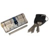 ABUS Brass Euro Cylinder Lock 65mm, Nickel Finish, High Security 91335