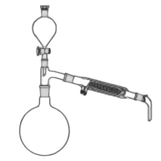 Recovery Assembly 2000ml Round Bottom Flask & Coil Condenser Lab image-1