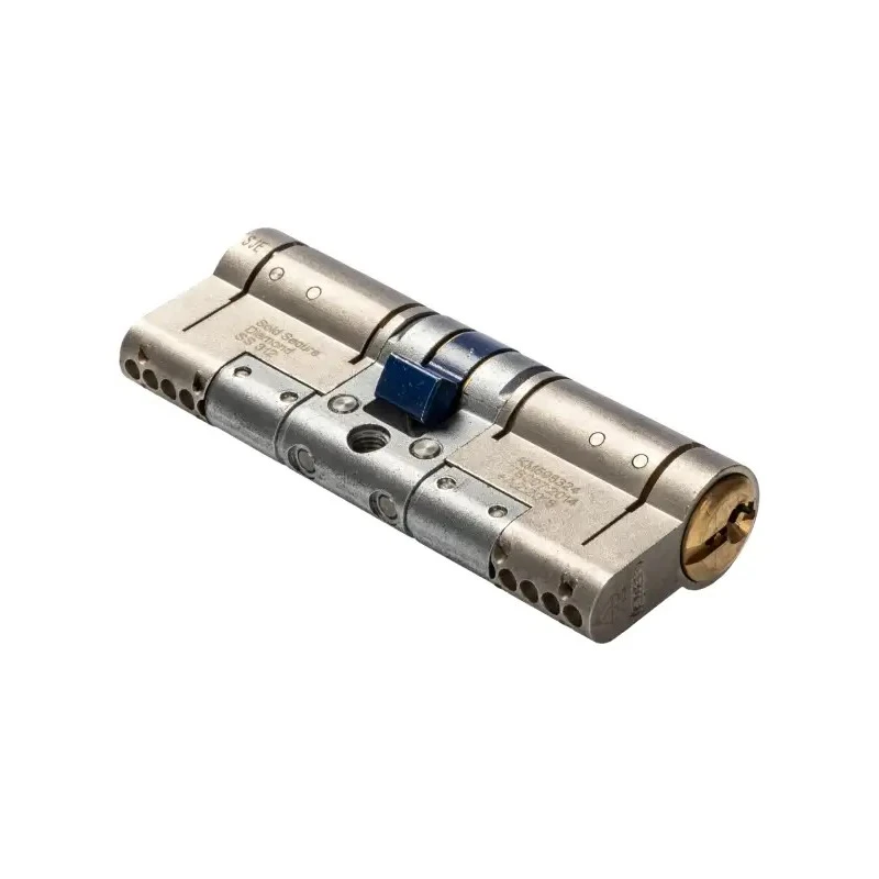 ABUS Brass Euro Cylinder Lock Nickel Finish 80mm 91342