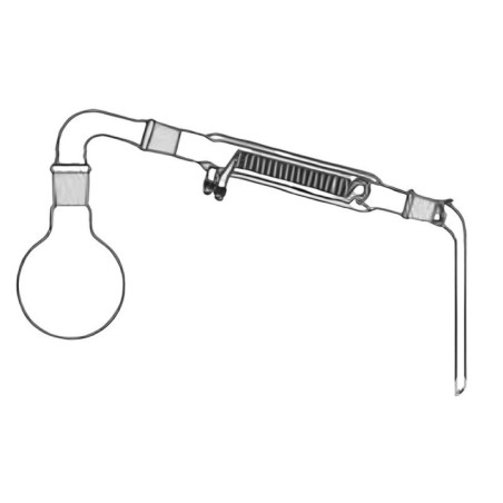 Solvent Recovery Assembly 150ml Flask & Coil Condenser Lab image-1