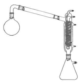 Solvent Recovery Assembly 500ml Round Flask & Air Condenser Lab image-1