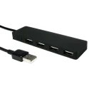 RS PRO 4 Port USB 2.0 USB Hub, USB Powered, 4 USB Ports, 110 mm Cable Length 220-6492