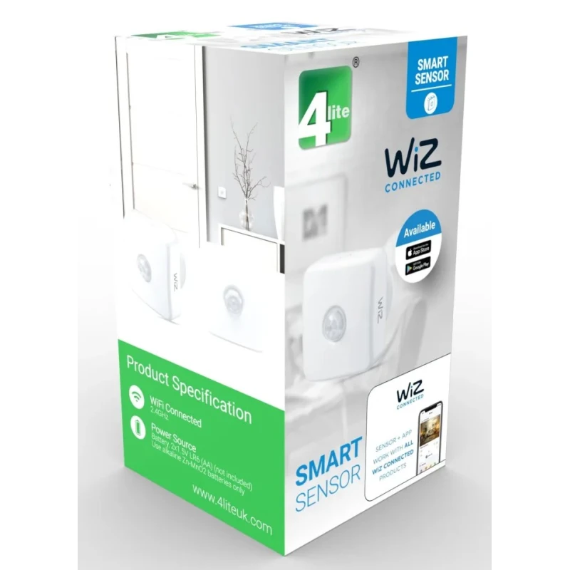 4lite UK Smart Ceiling Light PIR Motion Detector Sensor 3 m Range 62mm Diameter 62mm Depth 4L1/8036