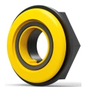 EAO Mounting Adapter for use with 61 Series 16.2 mm Diameter Emergency Stop Switch Compact Diameter 22.3 mm Mounting 61-9904