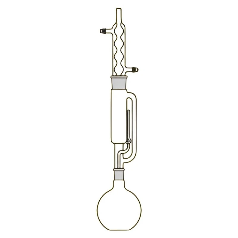 Soxhlet Extraction Flask Extractor & Condenser for Lab image-1
